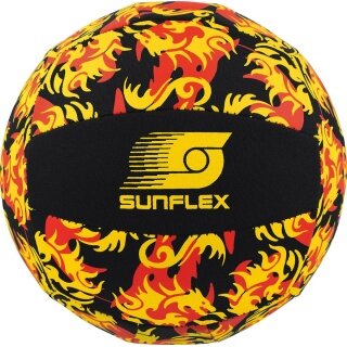 Sunflex Volleyball Beach i Funball Neopren (Rozmiar 5) Flames Dragon czarno/czerwono/żółty - 1 piłka