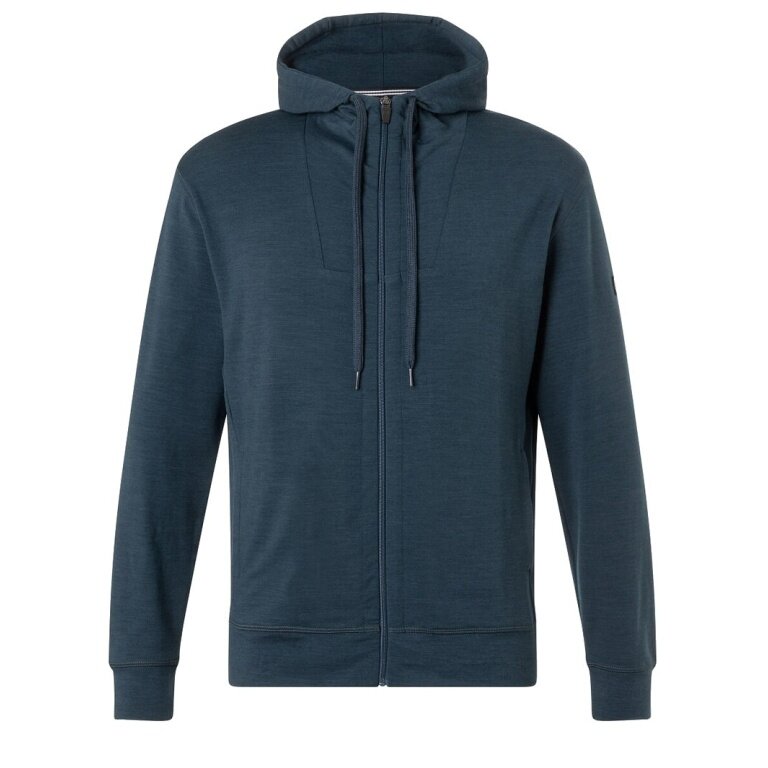 super natural Bluza z kapturem Everyday Hoodie (Mieszanka Merino) ciemnoniebieska Mężczyźni