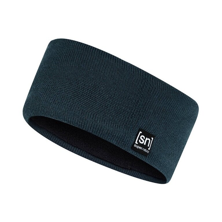 super natural opaska na czoło Riffler (przyjemny komfort noszenia dzięki wełnie merino) niebieska - 1 sztuka
