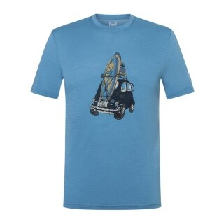 super natural T-shirt Freizeit Carsurf (mieszanka merino) niebieski męski