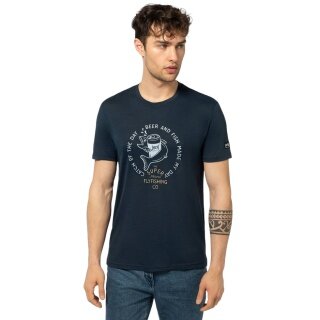 super natural T-shirt Freizeit Juhos Finest Tee - ciemnoniebieski/szary Mężczyźni