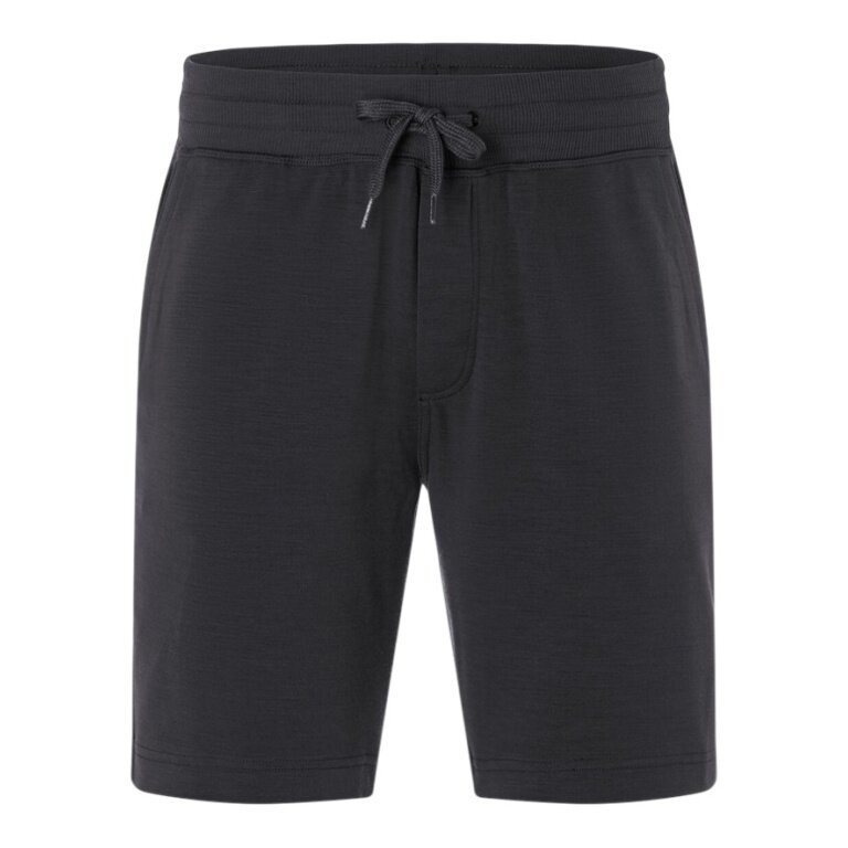 super natural Spodenki rekreacyjne Solution Shorts (mieszanka merino) krótkie czarne męskie