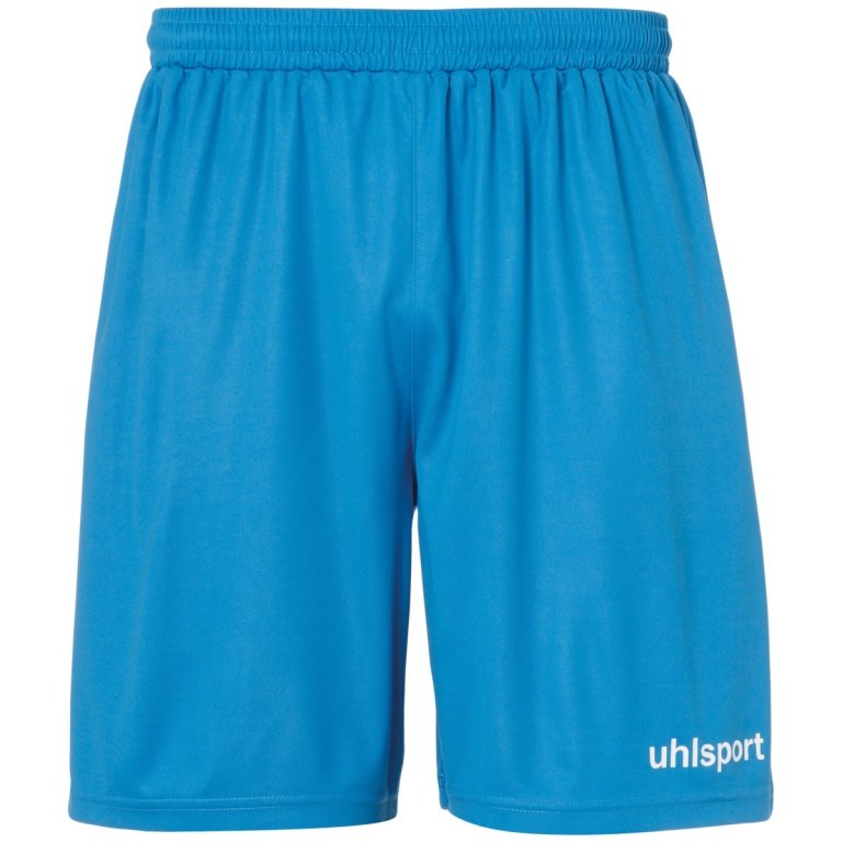 uhlsport Spodenki sportowe Short Basic Center krótkie cyan/biały chłopcy