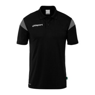 uhlsport Polo sportowe Squad 27 (100% rec. poliester) czarny/antracytowy dziecięce