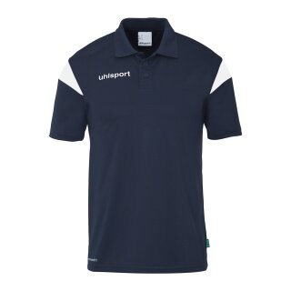 uhlsport Polo sportowe Squad 27 (100% rec. poliester) granatowy/biały dziecięce