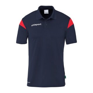 uhlsport Polo sportowe Squad 27 (100% rec. poliester) granatowo/czerwone dziecięce