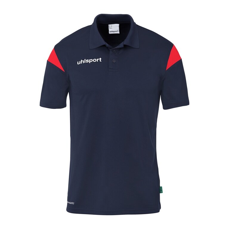 uhlsport Polo sportowe Squad 27 (100% rec. poliester) granatowo/czerwone dziecięce