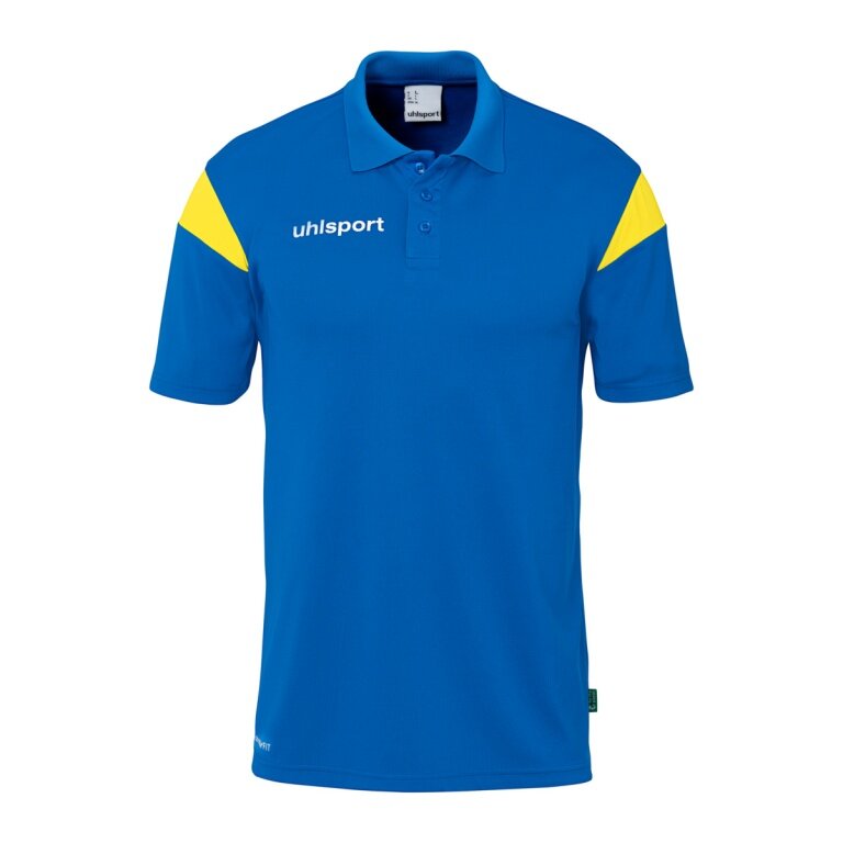 uhlsport Polo sportowe Squad 27 (100% rec. poliester) azurblau/żółty dziecięce