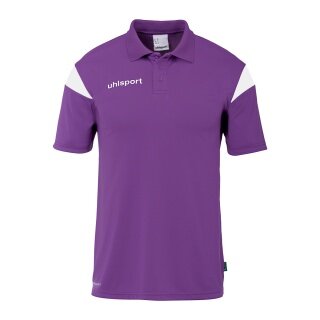 uhlsport Polo sportowe Squad 27 (100% rec. poliester) fioletowo/białe dziecięce