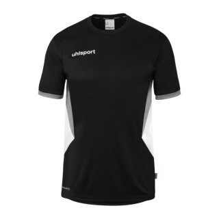 uhlsport Koszulka sportowa Equipe 29 (100% poliester) krótki rękaw czarno/biało/szara męska