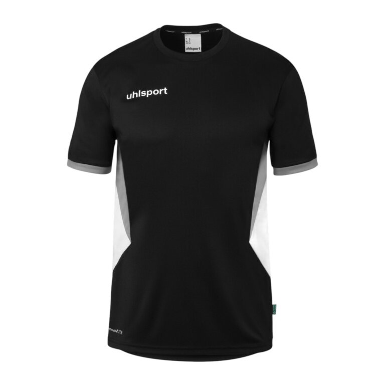 uhlsport Koszulka sportowa Equipe 29 (100% poliester) krótki rękaw czarno/biało/szara męska