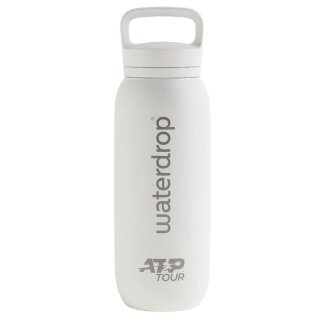 butelka do picia waterdrop x ATP Tour ATP Thermo ze stali nierdzewnej (wytrzymała, podwójna izolacja) 600ml biała