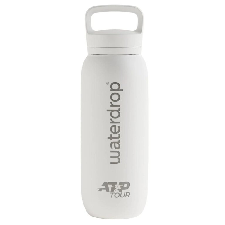 butelka do picia waterdrop x ATP Tour ATP Thermo ze stali nierdzewnej (wytrzymała, podwójna izolacja) 600ml biała
