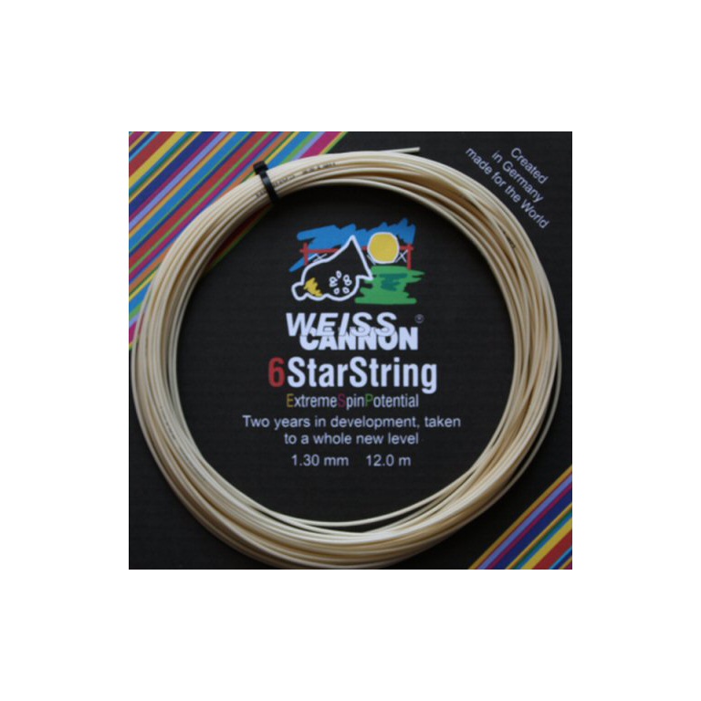 WeissCannon Sznur tenisowy 6 StarString (Kontrola+Dotyk) naturalny 12m Zestaw