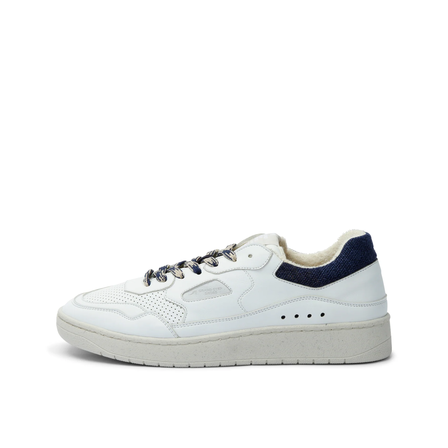 Grand Step Shoes Sneaker Level Apple Hemp (skóra) biały/marynarski mężczyźni